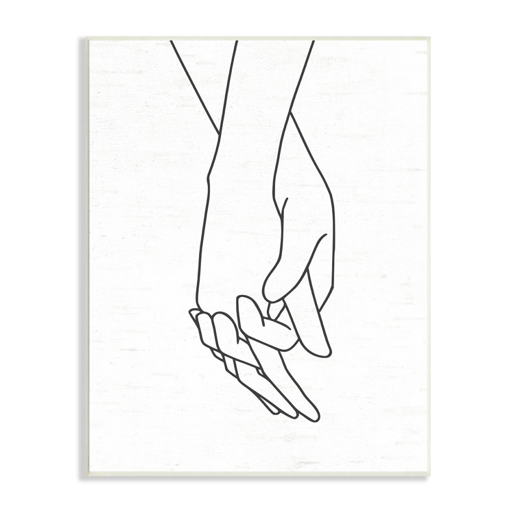 Couple holding deals hands drawing